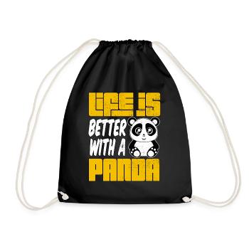 Panda Baby Gift Ours mignon pour câliner - Sac de sport léger - noir - Devant