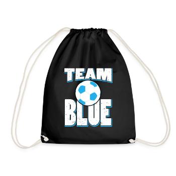 Équipe Bleu Football Baby Party cadeau | Jeune balle - Sac de sport léger - noir - Devant
