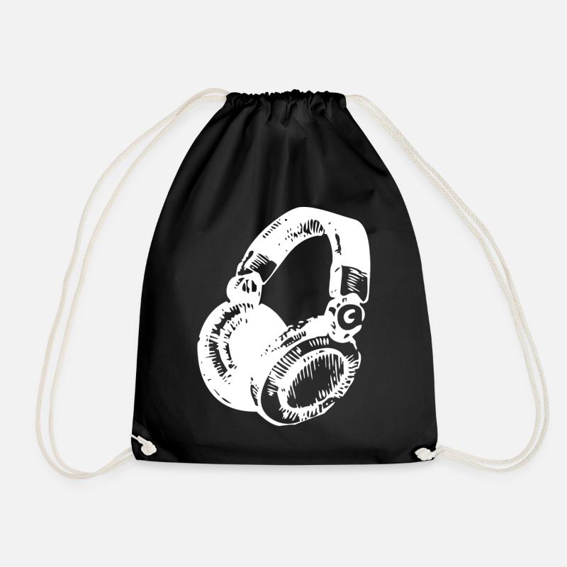 DJ Headset - Turnbeutel - Schwarz
