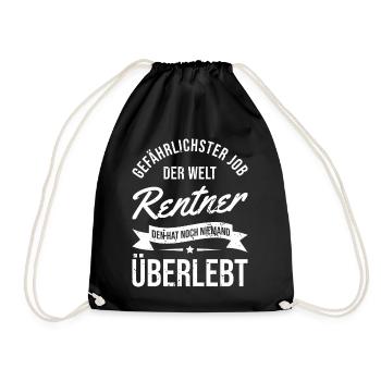 Travail le plus dangereux du monde - retraités - Sac de sport léger - noir - Devant