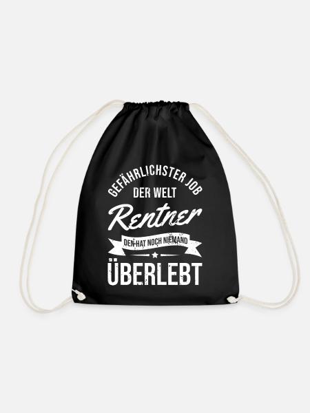 Gefährlichster Job der Welt - Rentner - Turnbeutel - Schwarz