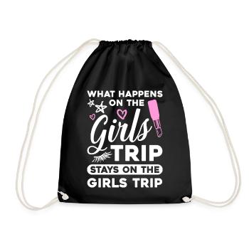 Que se passe-t-il lors du voyage entre filles sur ... - Sac de sport léger - noir - Devant
