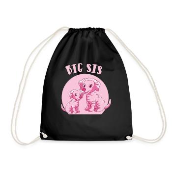 chiens de grande soeur - Sac de sport léger - noir - Devant