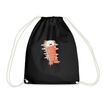 Le riz à sushi dort sous les crevettes - Sac de sport léger - noir - Devant
