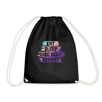 Eat Sleep Disc Golf Répéter - Sac de sport léger - noir - Devant