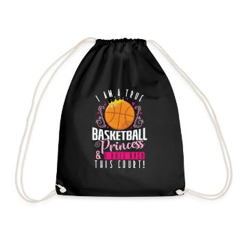 Basket-ball princesse fille - Sac de sport léger - noir - Devant