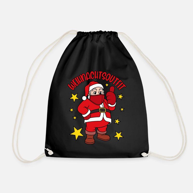 Weihnachtsoutfit 2021 - Turnbeutel - Schwarz