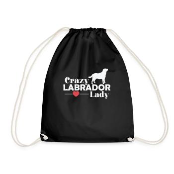 Dame de chiens labrador fou - Sac de sport léger - noir - Devant