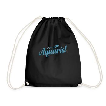 Aquarium Aquarist - Drawstring Bag - black - Front