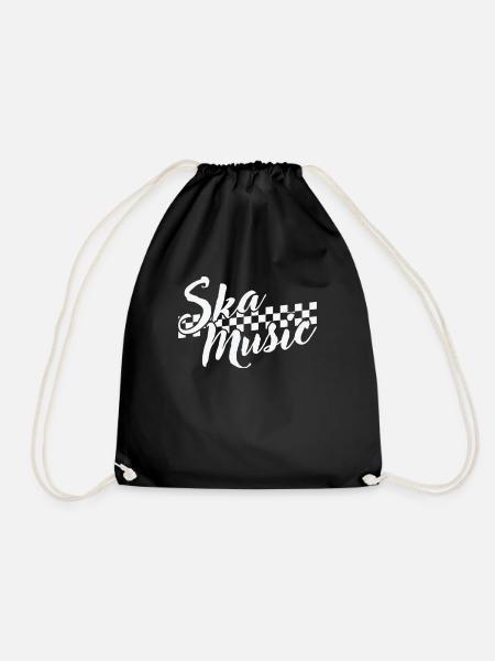 Ska Music Swing Jazz Music Style - Drawstring Bag - black