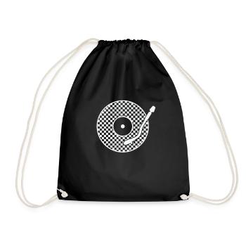 Ska Vinyl Record Jazz Music Style - Drawstring Bag - black - Front