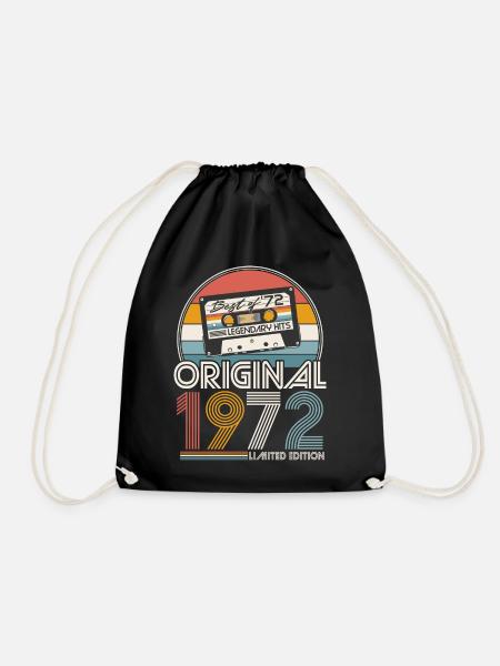 1972 Vintage Jahrgang Geburtstag Retro Geschenk - Sportstaske - sort