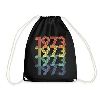 Cool Retro 1973, 50 ans, cadeau de 50e anniversaire - Sac de sport léger - noir - Devant
