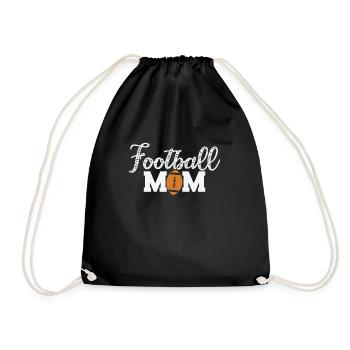 Football Mom Amerika Sport Touchdown - Turnbeutel - Schwarz - Vorne