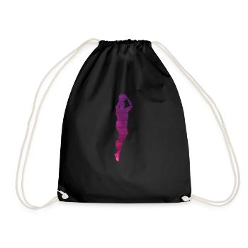 Basketball Player Ball Sports America USA - Drawstring Bag - black - Front