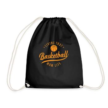 Living that Basketball Mom Life America USA - Drawstring Bag - black - Front