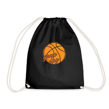 Game Day Basketball Ball Sports America USA - Drawstring Bag - black - Front