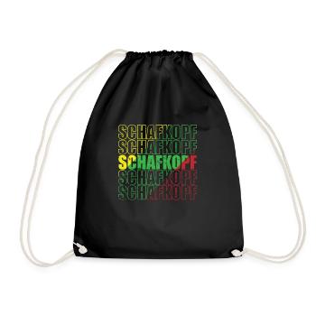 Schafkopf Kartenspiel Spielkarte Hobby - Turnbeutel - Schwarz - Vorne
