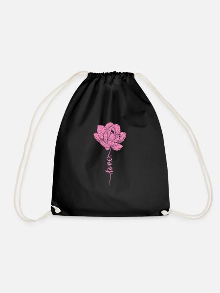 Fleur de Lotus Fleur Fleur Jardin de Fleurs de Lotus - Sac de sport léger - noir