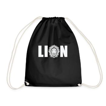 Lion Africa Lion Predator King Safari - Drawstring Bag - black - Front