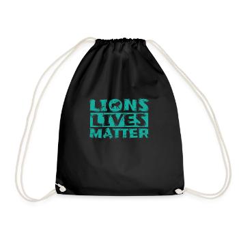Lions Lives Matter Afrika Löwe Raubtier - Turnbeutel - Schwarz - Vorne