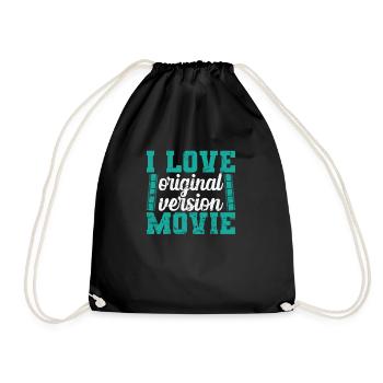 J’adore la traduction de films en version originale - Sac de sport léger - noir - Devant