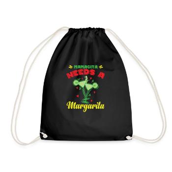 Mamacita Needs a Margarita Holiday Mexico - Drawstring Bag - black - Front