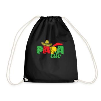 Papacito Feiertag Mexiko Amerika USA - Turnbeutel - Schwarz - Vorne