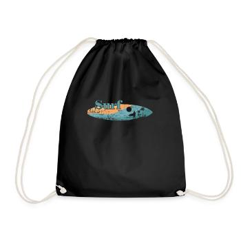 Surf Surfing Surfboard Water Sports - Drawstring Bag - black - Front