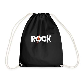 Rock Musikstil Genre Gitarre Rockband - Turnbeutel - Schwarz - Vorne