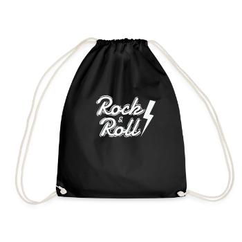 Rock & Roll Musikstil Genre Gitarre Rockband - Turnbeutel - Schwarz - Vorne