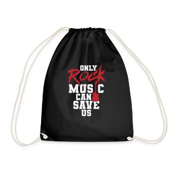 Only Rock Music can Save us Genre Gitarre - Turnbeutel - Schwarz - Vorne