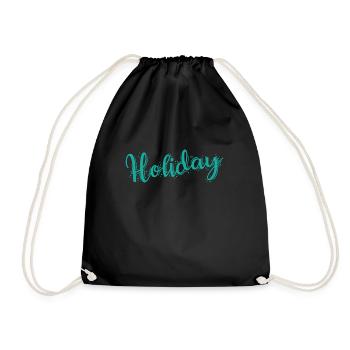Holiday Holidays Leisure Holidays Travel Family - Drawstring Bag - black - Front