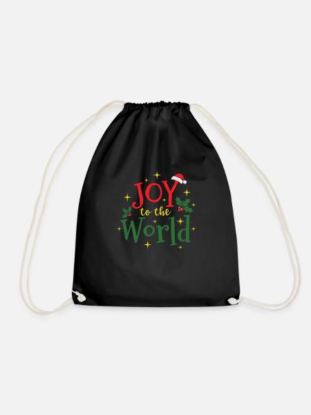 Joy to the World Weihnachten X-Mas - Turnbeutel - Schwarz