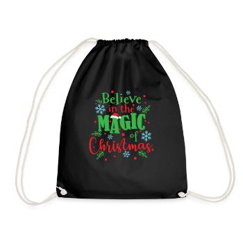 Croyez en la magie de Noël Weihnachten - Sac de sport léger - noir - Devant
