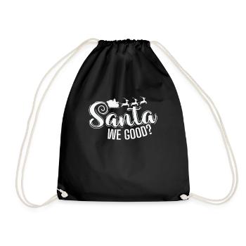 Père Noël nous bon? La famille de Noël de Noël de Noël - Sac de sport léger - noir - Devant