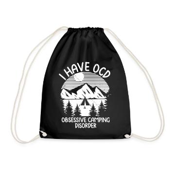 Drôles de dictons de camping | Cadeaux Nature Camping-car - Sac de sport léger - noir - Devant