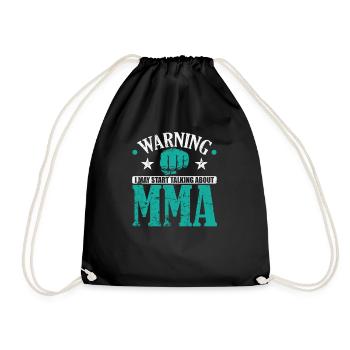 Warning I may start talking about MMA - Turnbeutel - Schwarz - Vorne