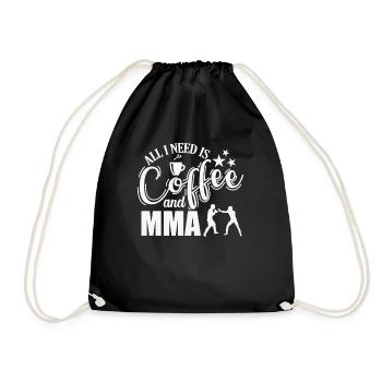 Tout ce dont j’ai besoin, c’est de café et d’arts martiaux mixtes MMA - Sac de sport léger - noir - Devant