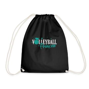 Volleyball Princess Sport Ballsportart - Turnbeutel - Schwarz - Vorne