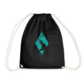 Renard sous un arbre Animal sauvage - Sac de sport léger - noir - Devant
