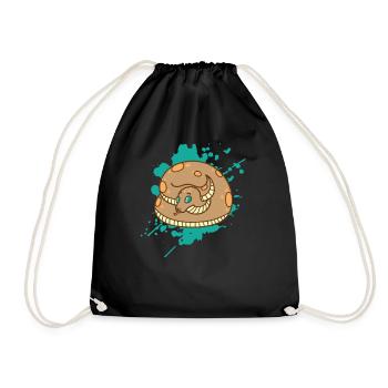 Serpent dans un animal japonais de style kawaii - Sac de sport léger - noir - Devant