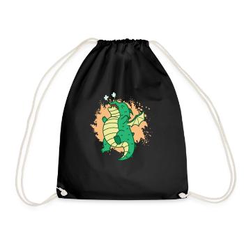 Un dragon mignon souffle des contes de fées de créatures mythiques - Sac de sport léger - noir - Devant