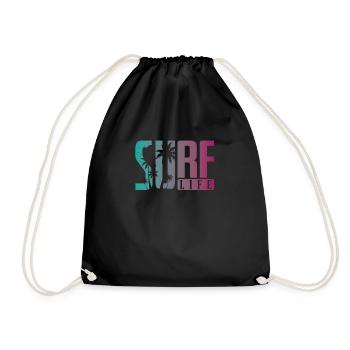 Surf Life Surfing Water Sports Wind - Drawstring Bag - black - Front