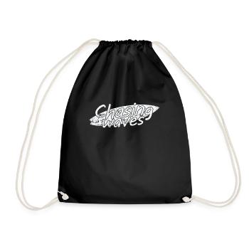 Chasing Waves Surfing Sports - Drawstring Bag - black - Front