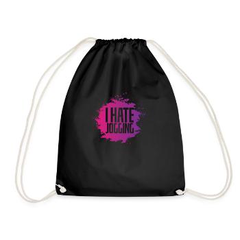 Je déteste faire du jogging fitness sports course - Sac de sport léger - noir - Devant