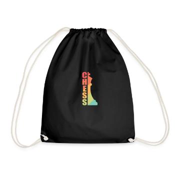 Chess King Chess Brain Teaser Board Game - Drawstring Bag - black - Front