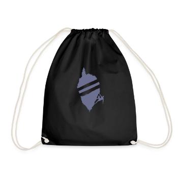 Bouldering Mountains Hobby Climbing Power - Drawstring Bag - black - Front
