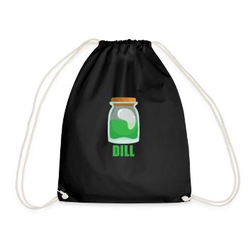 Dill Gewürz Geschmack Essen Kochen - Turnbeutel - Schwarz - Vorne