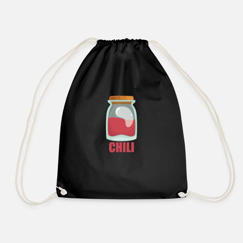 Chili Gewürz Essen Geschmack Kochen - Turnbeutel - Schwarz
